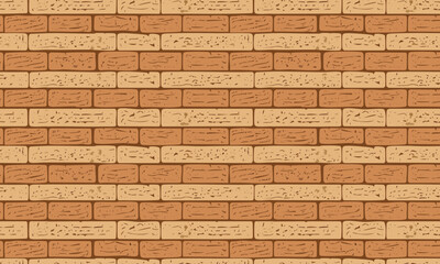 Clean cartoon paving stone or brick wall seamless pattern