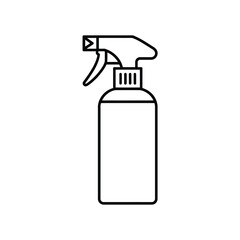 Spray Bottle Outline Illustration