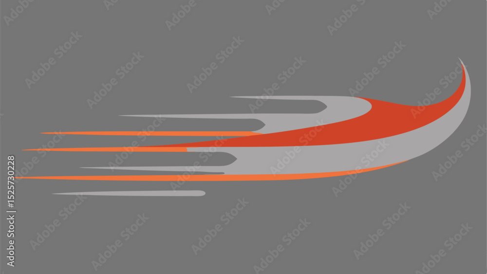 Poster abstract vector illustration of dynamic forms and lines on a white background