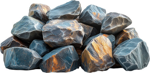 Realistic 3D Rendered Rock Piles with Sharp Edges and Textured Surfaces – Game and Environment Assets Collection
