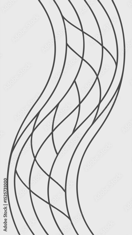 Poster abstract wavy lines pattern on white background suitable for various design projects
