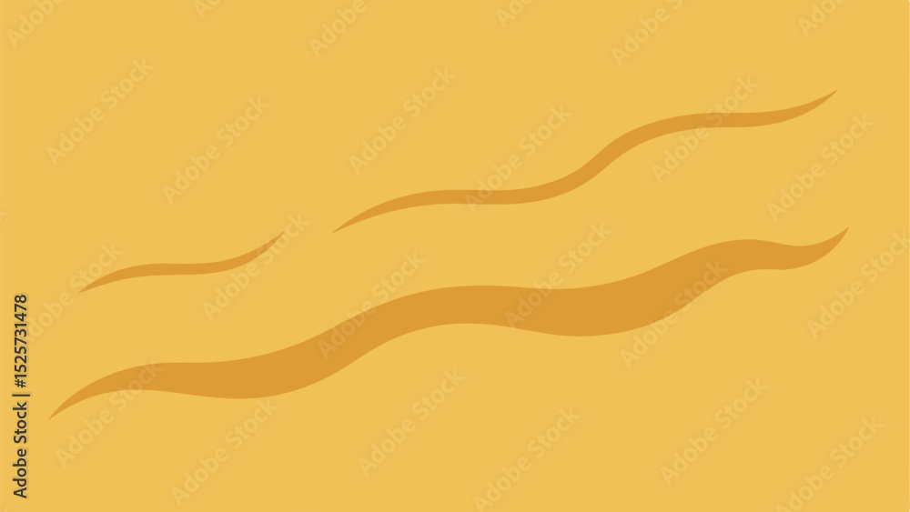 Aufkleber abstract wavy shapes on a yellow background suitable for design projects