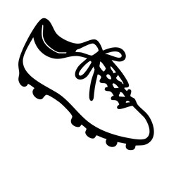 サッカー　スパイク　線画　手書き