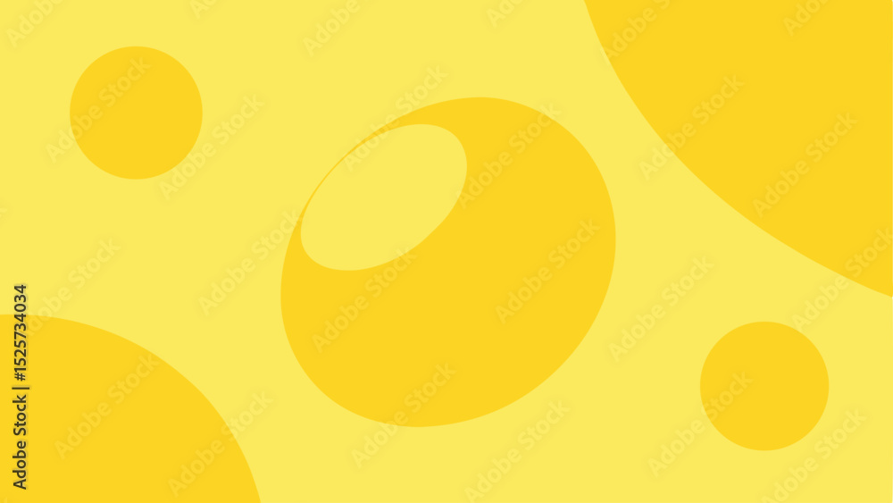 Aufkleber abstract yellow background with circular shapes and layers for creative projects