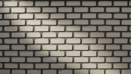 Fototapeta premium Textured off-white brick wall background showing subtle light and shadow effects