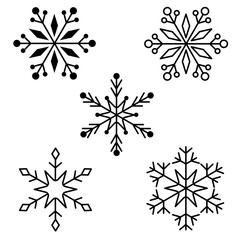 snowflakes icon set