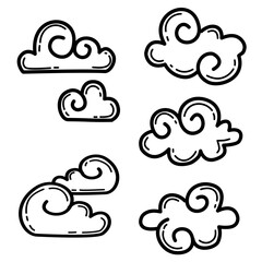 set of cloud icon
