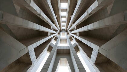 Obraz premium spiral staircase in a building