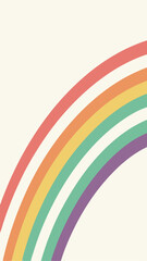 Obraz premium Colorful rainbow arc illustration with pastel shades on transparent background suitable for various designs