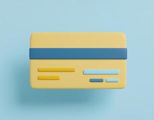 A simple cartoon like rendition of a credit card