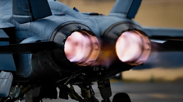 Jet engine exhaust flames