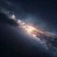 Fototapeta premium Elegant Galaxy Background Deep Space Nebula with Stellar Visual Depth