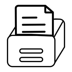 Document archive icon on white background
