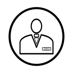 CEO office icon on white background