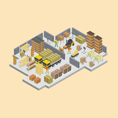 Naklejka premium Efficient Warehouse Management Optimizing Inventory and Logistics Processes for Seamless Operations