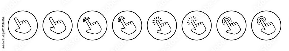 Poster hand cursor icon. cursor icon vector. hand cursor icon click
