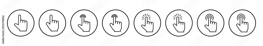 Poster hand click icon vector. pointer icon vector. hand cursor icon vector