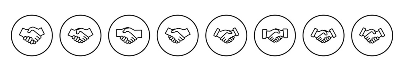 Fototapeta premium Handshake icon vector. business handshake. contact agreement