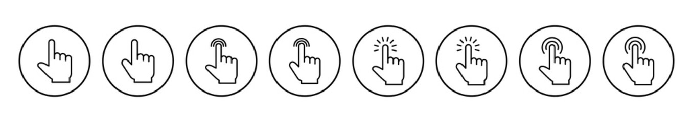 Hand click icon vector. pointer icon vector. hand cursor icon vector