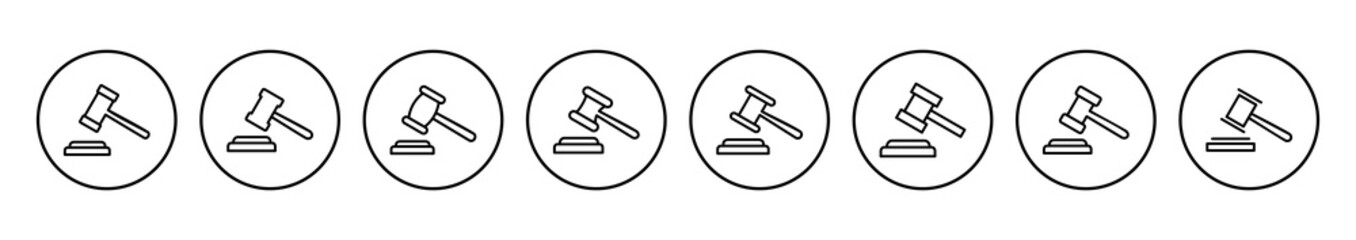 Gavel icon vector. judge gavel icon vector. law icon vector. auction hammer