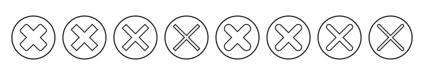 Close vector icon. Delete icon vector. cross sign