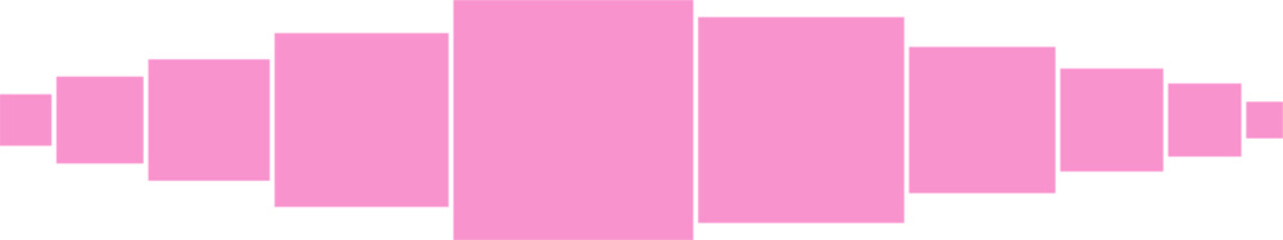 Symmetrical Pink Rectangles Arranged in a Pyramid Pattern