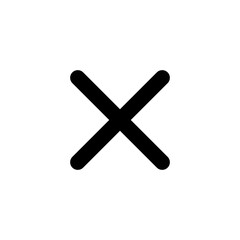Close icon symbol for apps and websites. Delete sign and symbol. cross sign