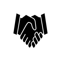 Obraz premium Handshake icon symbol for apps and websites. business handshake sign and symbol. contact agreement