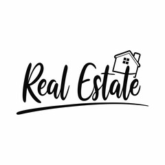 Modern real estate logo design house icon