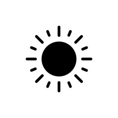 Sun icon symbol for apps and websites. Brightness sign and symbol