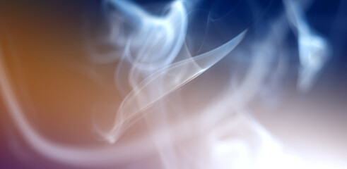 Macro shot of smoke vapour particles release in the air