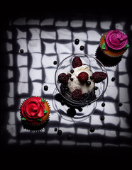 abstract background with a skull