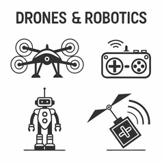 Drones robotics technology remote control robot futuristic