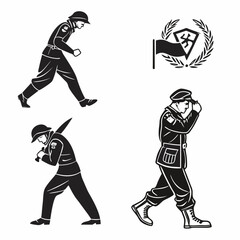 World war one soldier silhouettes  memorial day