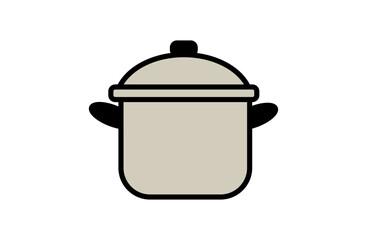 鍋のアイコン（シンプル・カラー