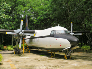 An old Myanmar Airways plane in People's Park, Yangon