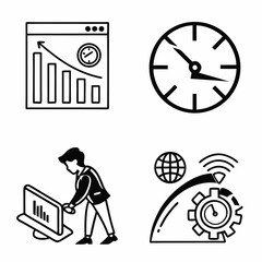 Business analytics time management global network progress