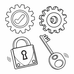 Secure system gears key lock wireless technology