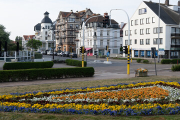 Cosy seaside holiday village on North Sea, built in belle epoque style in Flanders, De Haan or Le Coq sur Mer, Belgium