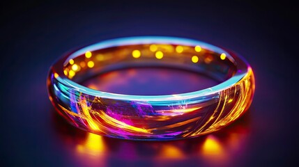 A glowing, vibrant ring
