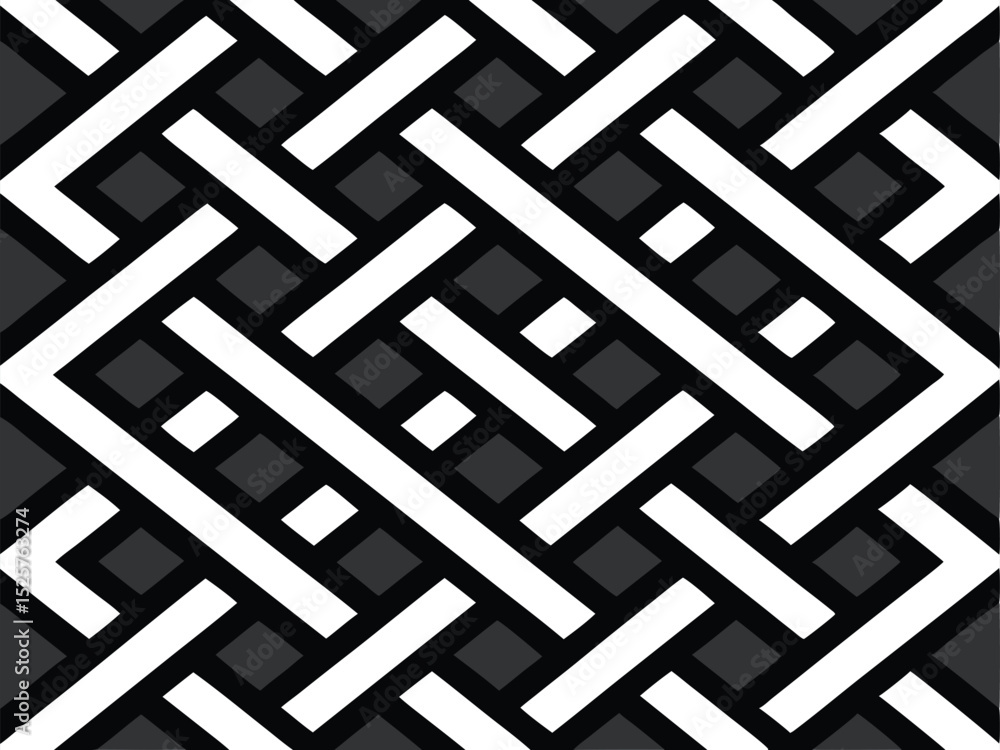 Aufkleber abstract geometric pattern with white lines over a dark gray background creating an artistic design.