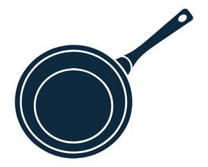 Minimalist vector illustration of a cooking pan ideal for kitchen designs and culinary themes.