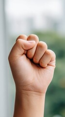 Obraz premium A raised fist symbolizes strength, unity, and resistance in social movements and activism, representing hope and power.