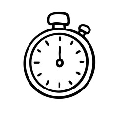 ストップウォッチ　線画　手書き