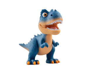 Colorful dinosaur toy made of plastic, featuring friendly expression and vibrant colors. This playful figure is perfect for imaginative play and adds fun to any collection