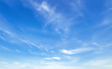 sky is blue and clear with clouds