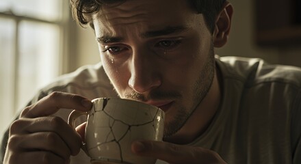 A Man's Silent Sorrow: A Portrait of Grief and Introspection