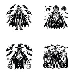 Fototapeta premium halloween Costume Parties Vector