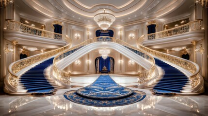 Obraz premium Grand Staircase: Opulent Design