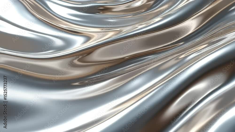 Aufkleber abstract metallic surface with smooth, flowing patterns.